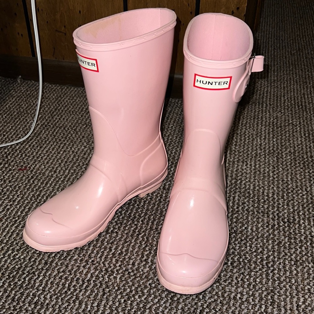 Short Pink Hunter Boots
